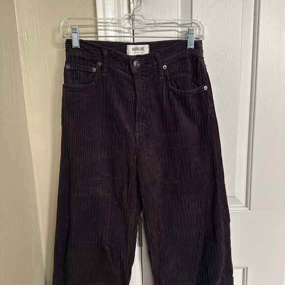 AGOLDE Espresso Low Slung Baggy Corduroy Pants 100% Cotton - Picture 4 of 8